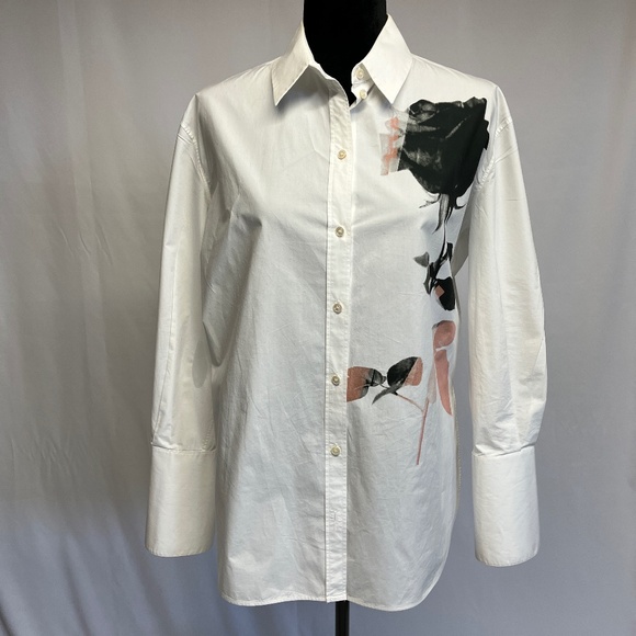 Alexander Mcqueen Rose Print Shirt - Picture 1 of 7